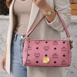 MCM Pink Shoulder Bag with Logo